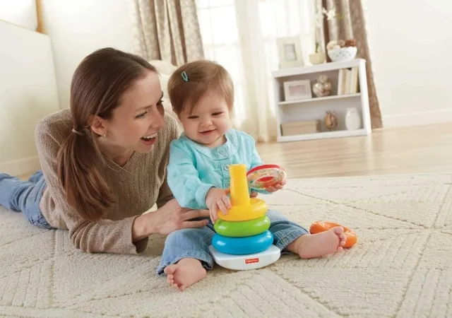 Fisher-Price Infant Toy Set with Stacking Rings Toy